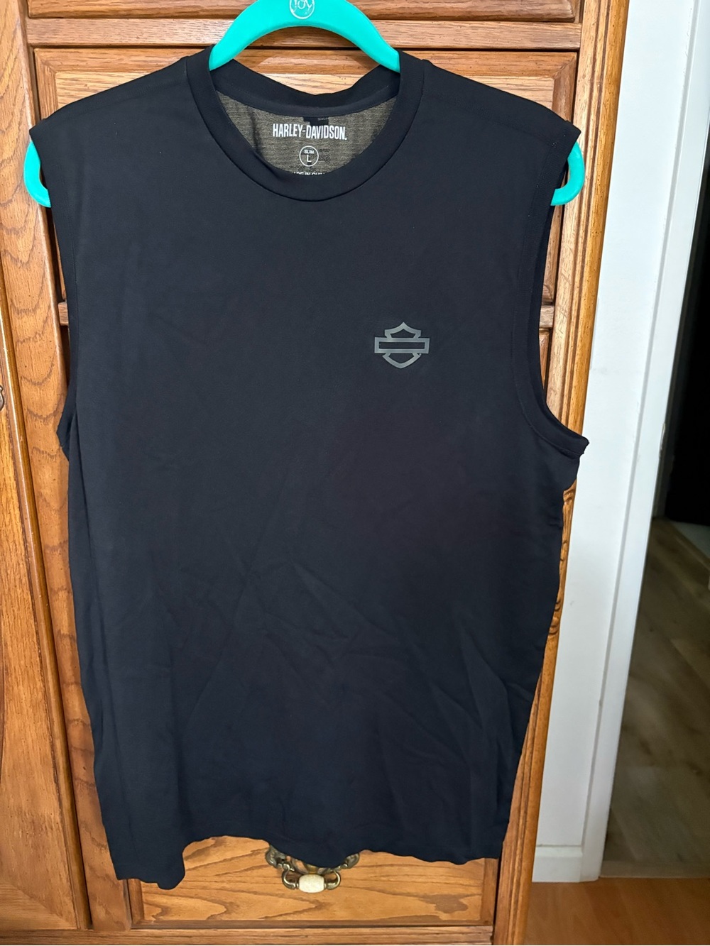 Harley-Davidson Men's Black Sleeveless Logo Tank Muscle Shirt